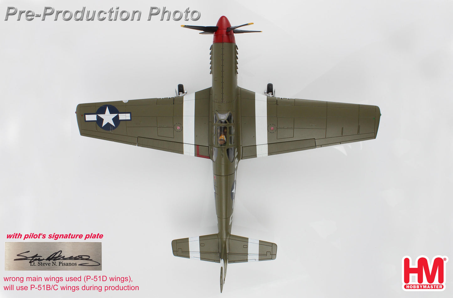 1/48 P-51B Mustang "Steve Pisanos" (Special Edition) 36798 4th FG 334th FS May 1944 (with Pilot's Signature Plate)