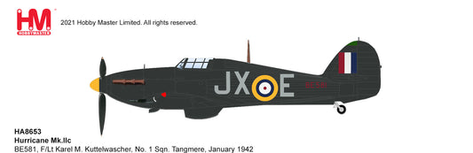 1/48 Hawker Hurricane IIc BE581 F/Lt Karel M Kuttelwascher No.1 Sqn. Tangmere 1942