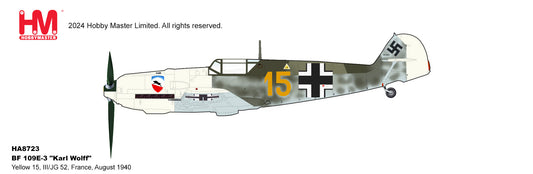 1/48 Bf-109E-3 "Karl Wolff" Yellow 15 III/JG 52 France August 1940