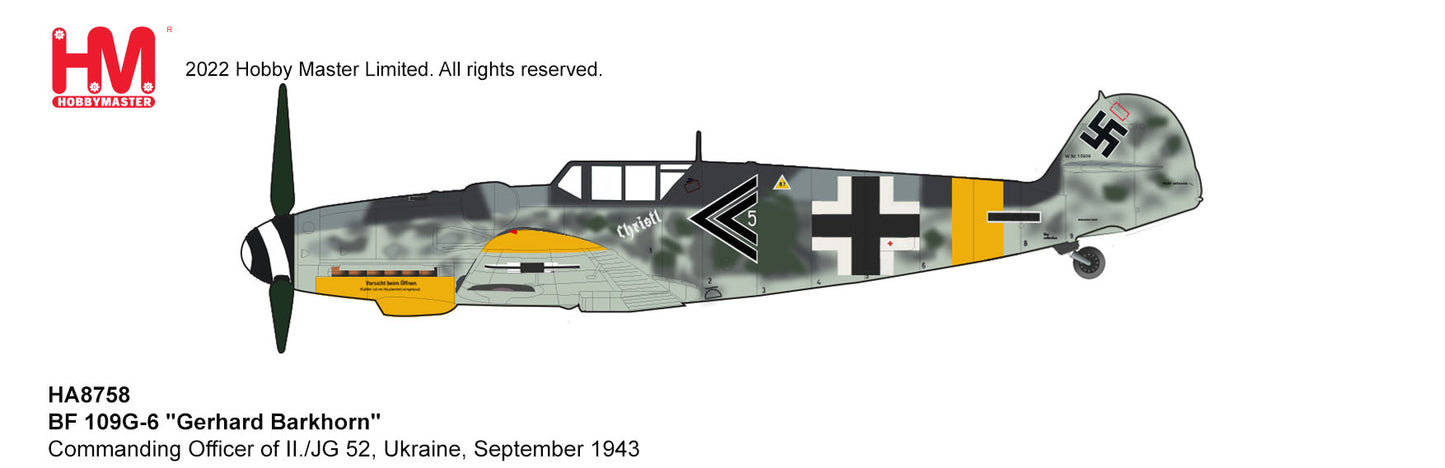 1/48 Bf-109G-6 "Gerhard Barkhorn" Commanding Officer of II./JG 52 Ukraine September 1943