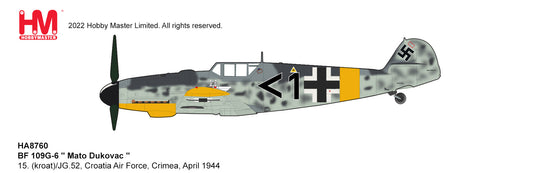 1/48 Bf-109G-6 "Mato Dukovac" 15. (Kroat)/JG.52 Croatia Air Force Crimea April 1944