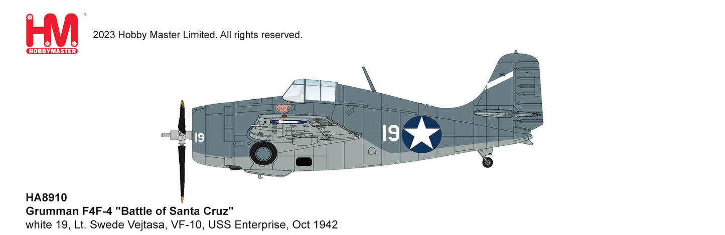 1/48 F4F-4 "Battle of Santa Cruz" white 19 Lt. Swede Vejtasa VF-10 USS Enterprise Oct 1942
