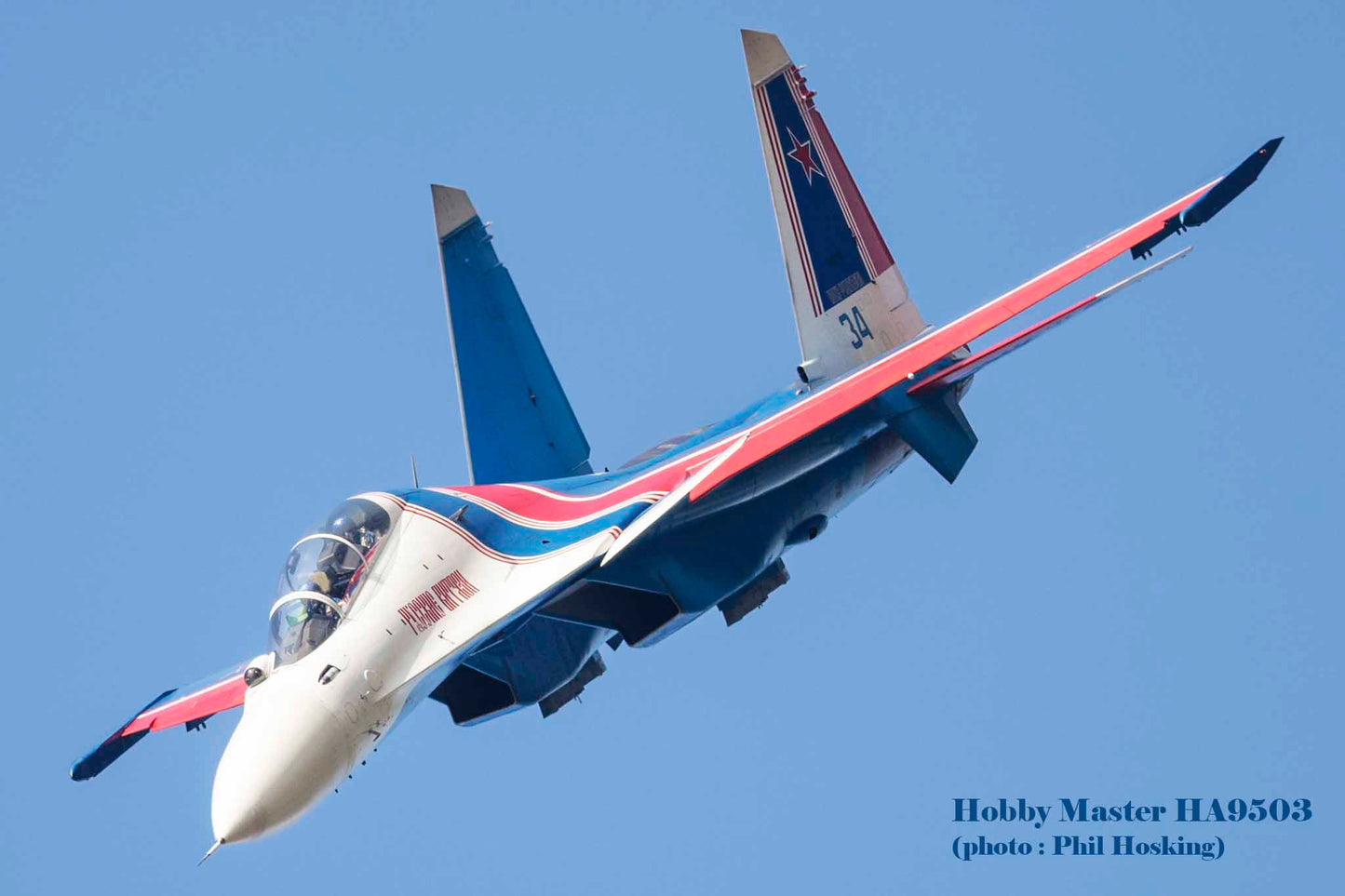 1/72 Su-30SM Flanker Russian Knights Blue 34 RF-81705 Russian Air Force 2019