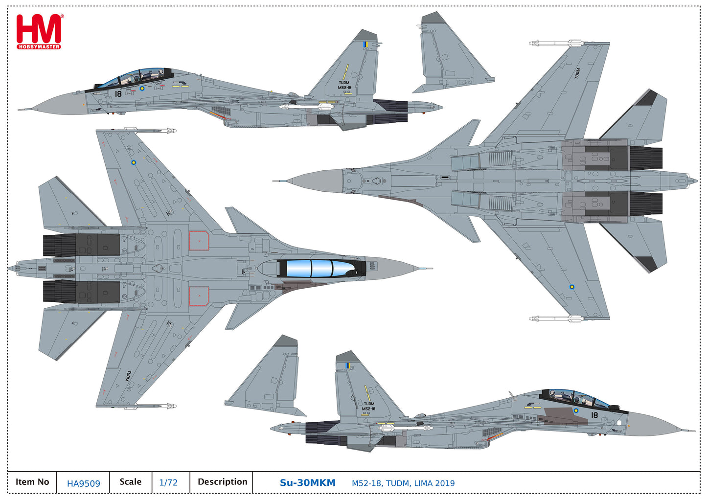 1/72 Su-30MKM M52-18 TUDM LIMA 2019
