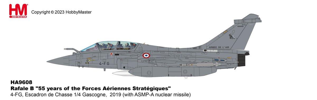 1/72 Rafale B "55 Years of the Forces Aériennes Stratégiques" 4-FG Escadron de Chasse 1/4 Gascogne 2019 (with ASMP-A Nuclear Missile)