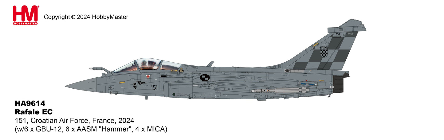 1/72 Rafale EC 151 Croatian Air Force France 2024 (with 6 x GBU-12 6 x AASM "Hammer" 4 x MICA)