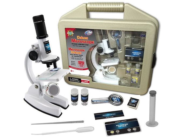 49pcs Deluxe Microscope Set in Carrying Case 200/600/1200x