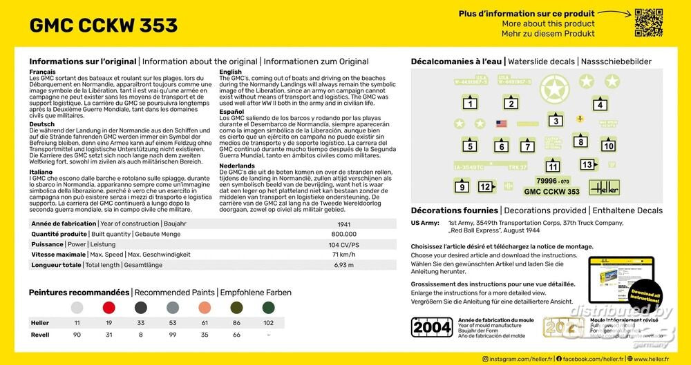 1/72 US GMC CCKW 353 Truck