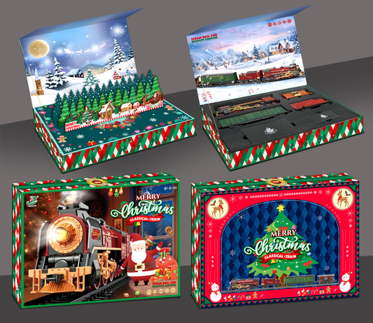 image1_Christmas Steam Train Diorama Gift Set with Lights & Steam