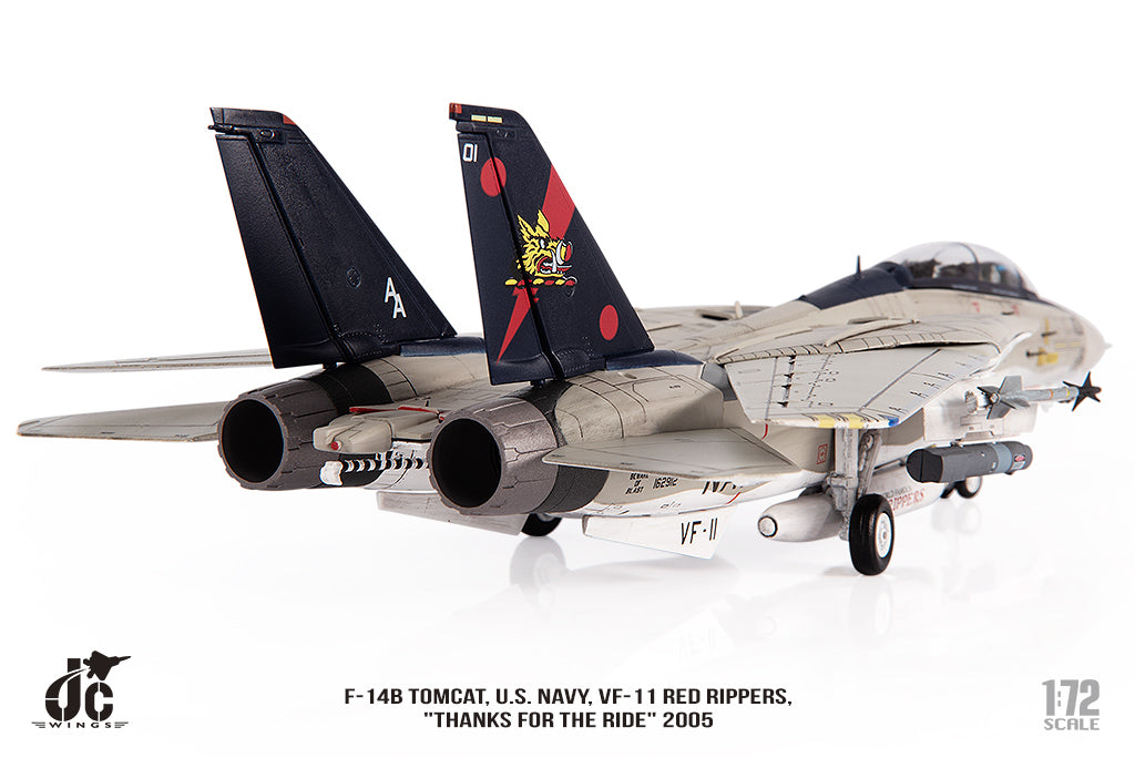 "1/72 F-14B Tomcat U.S. NAVY VF-11 Red Rippers ""THANKS FOR THE RIDE"" 2005"