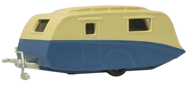 1/76 Cream/Blue Caravan
