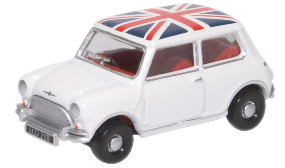 1/76 Austin Mini Cooper White Union Jack