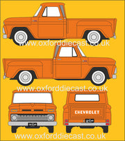1/87 Chevrolet Stepside Pick Up 1965 Orange