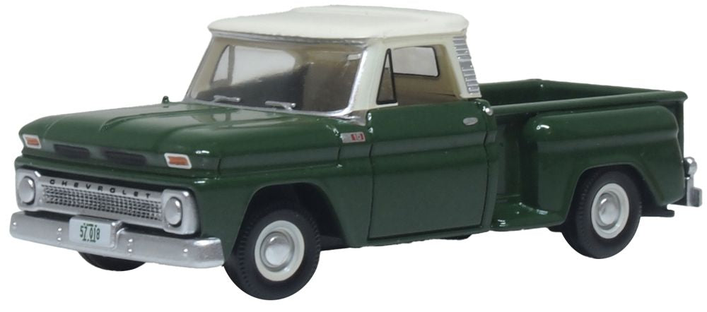 1/87 1965 Chevrolet Stepside Pickup Dark Green/Ivory