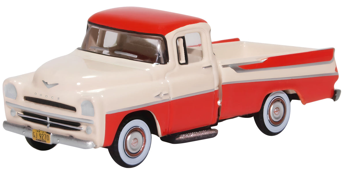 1/87 Dodge D100 Sweptside Pick Up 1957 Tropical Coral/Glacier White