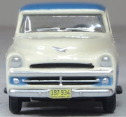 1/87 1957 Dodge D100 Sweptside Pick Up Ice Blue/Glacier White