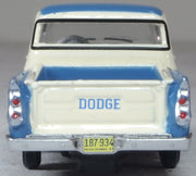 1/87 1957 Dodge D100 Sweptside Pick Up Ice Blue/Glacier White