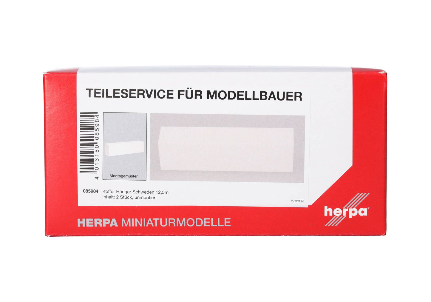 1/87 Spare Parts Box for Trailer Sweden 2pcs