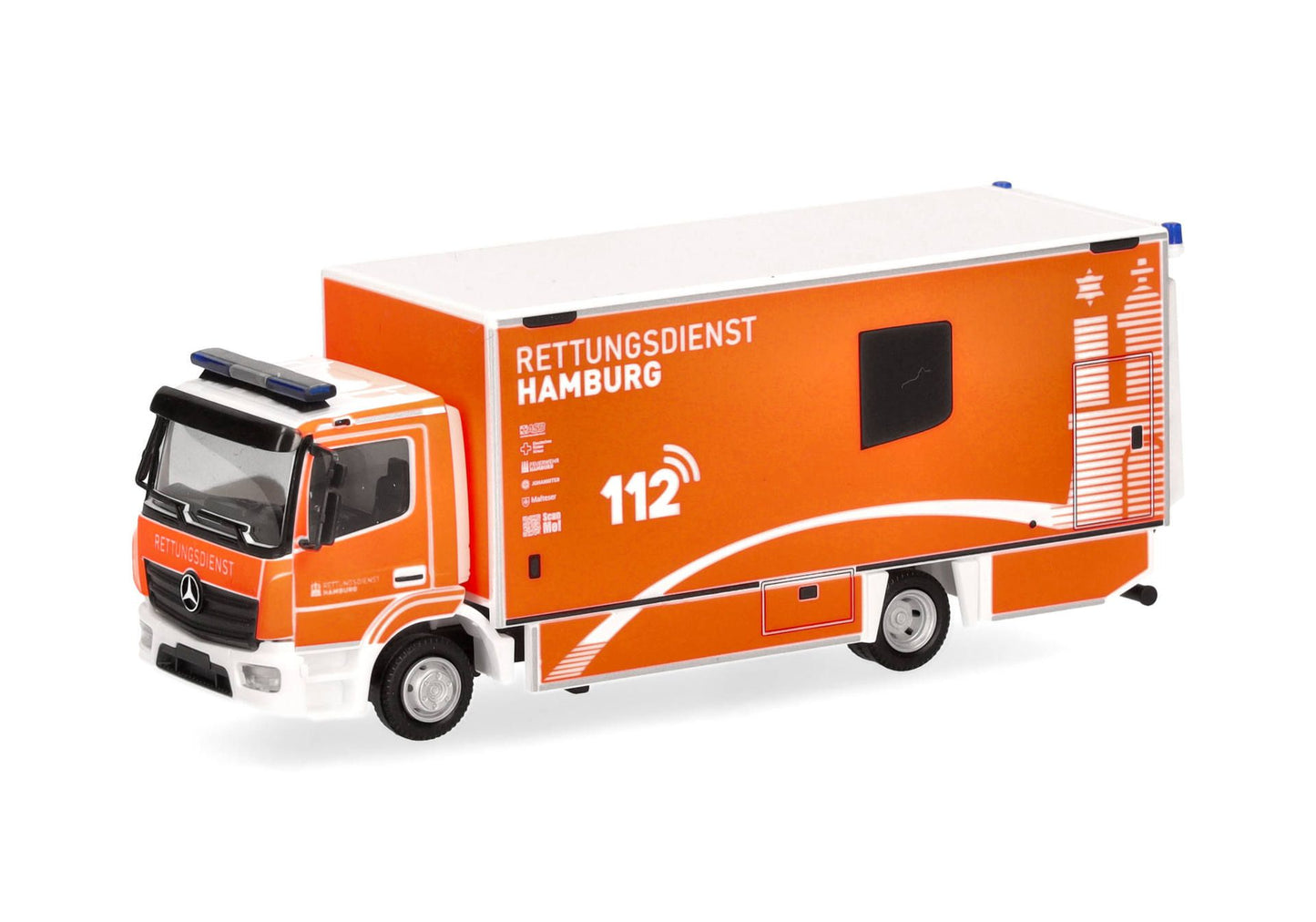 1/87 Mercedes-Benz Atego 2013 Ambulance with Tail Lift "Fire Brigade Hamburg"