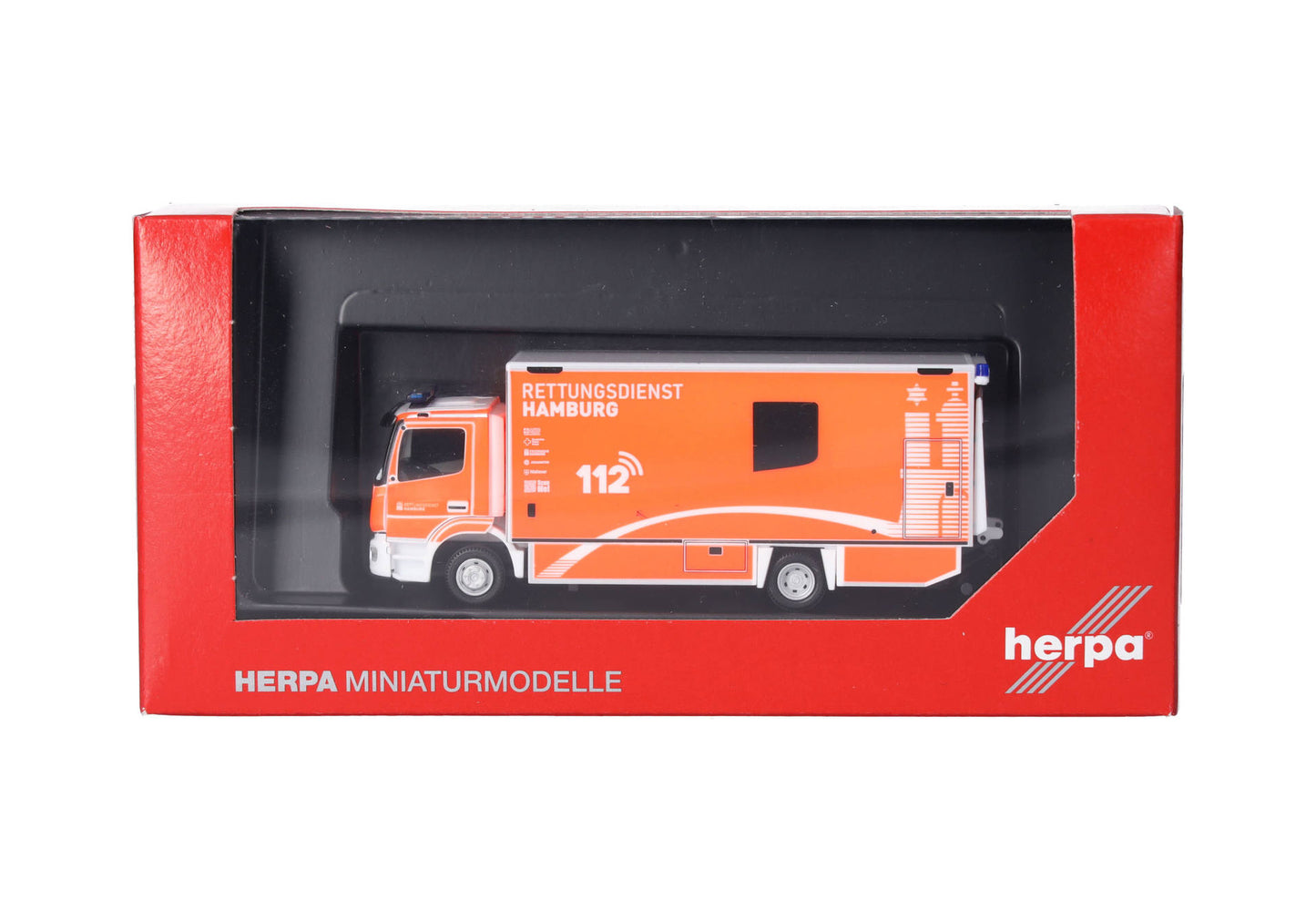 1/87 Mercedes-Benz Atego 2013 Ambulance with Tail Lift "Fire Brigade Hamburg"