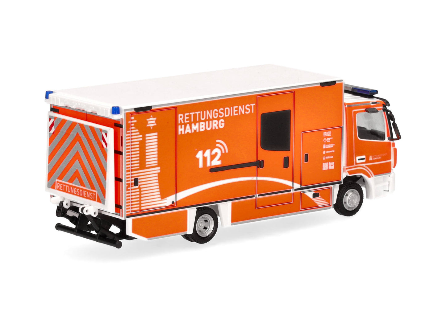 1/87 Mercedes-Benz Atego 2013 Ambulance with Tail Lift "Fire Brigade Hamburg"