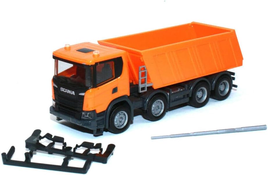 1/87 Scania CG 17 8Ã—4 Dump Semitrailer Communal Orange