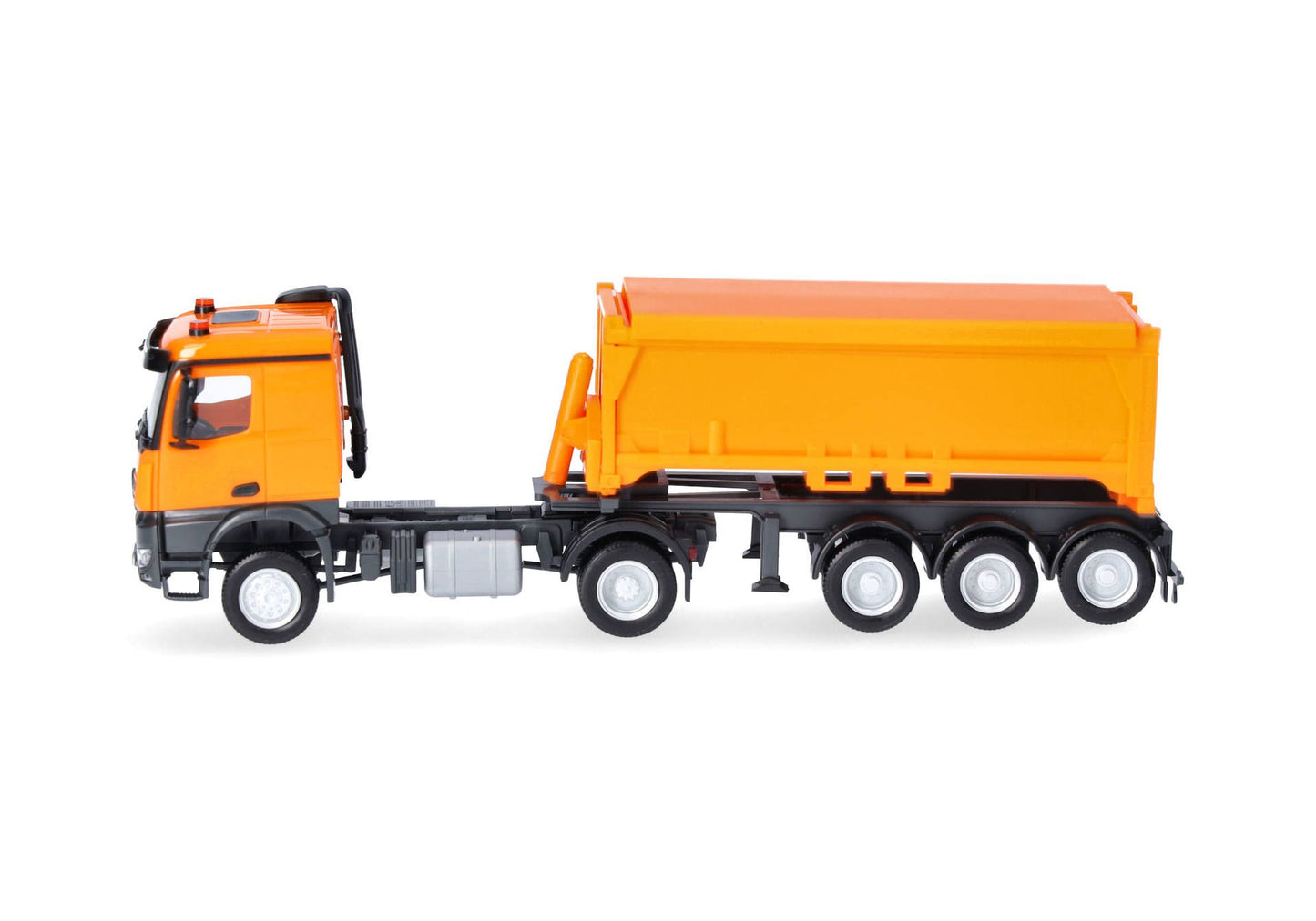 1/87 Mercedes-Benz Arocs Classicspace Excavated Material Container Semitrailer Truck Municipal Orange