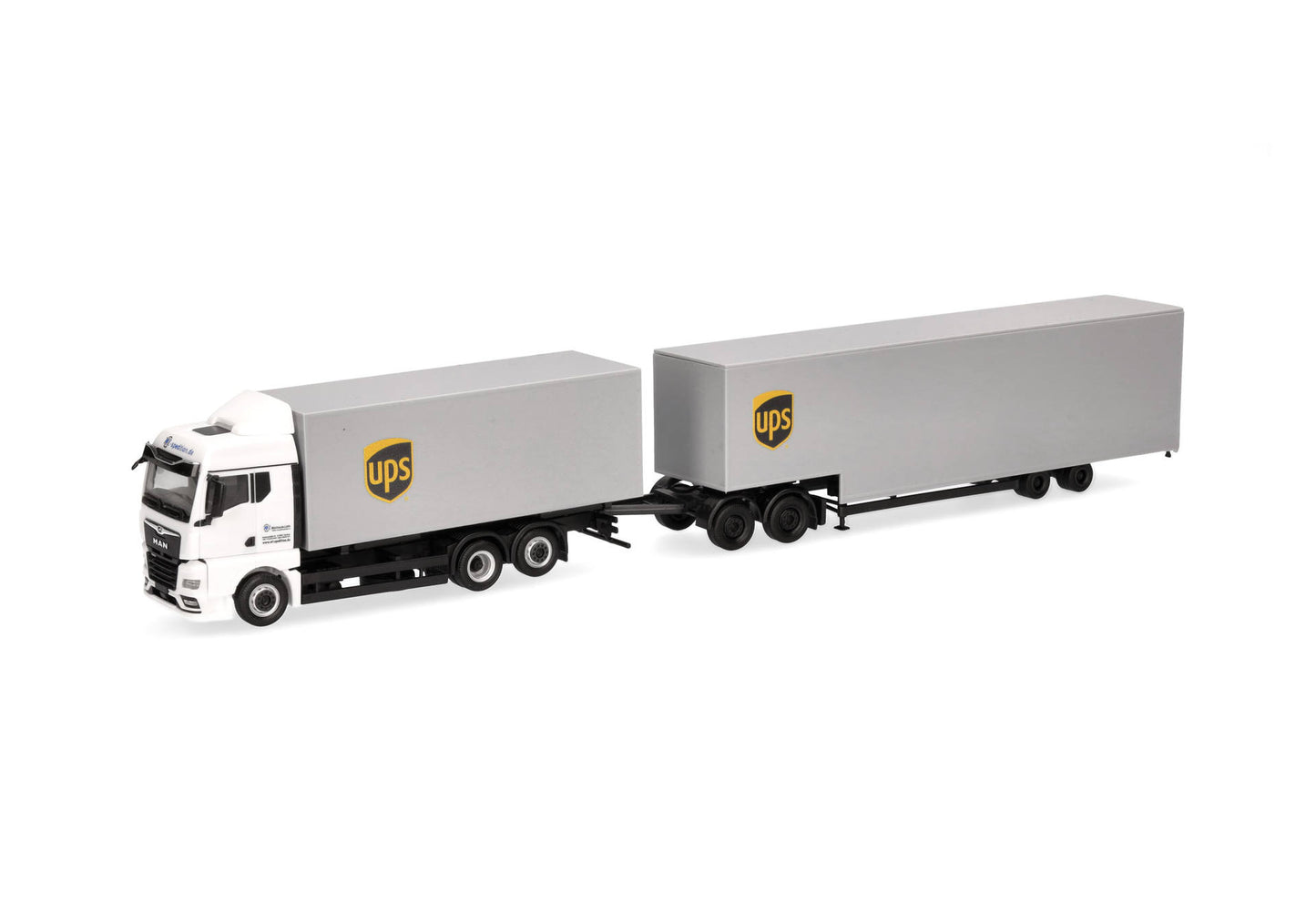 1/87 MAN TGX GM Interchangeable Box Truck with Jumbo Box Trailer "UPS"