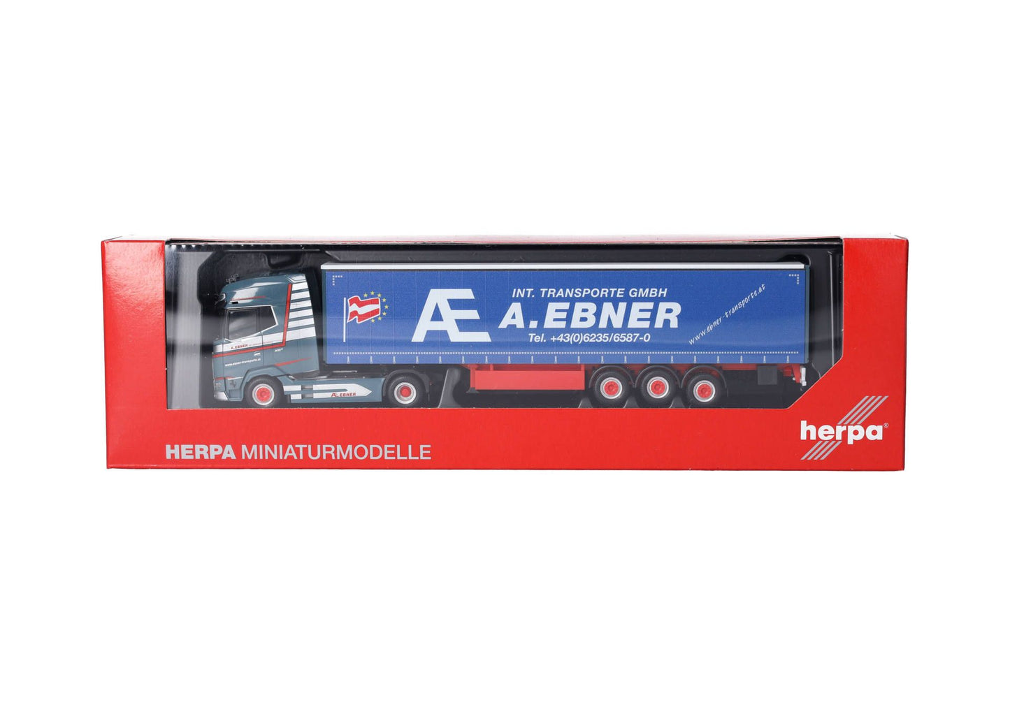 1/87 DAF XG+ Curtain Canvas Semitrailer Truck "A. Ebner" (Austria/Thalgau)