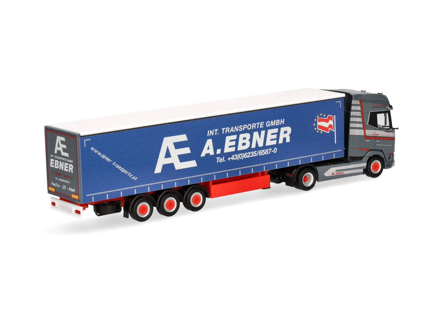 1/87 DAF XG+ Curtain Canvas Semitrailer Truck "A. Ebner" (Austria/Thalgau)