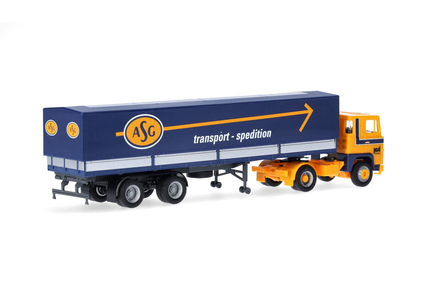 1/87 Scania 141 Canvas Semitrailer Truck "ASG" (Sweden/Stockholm)