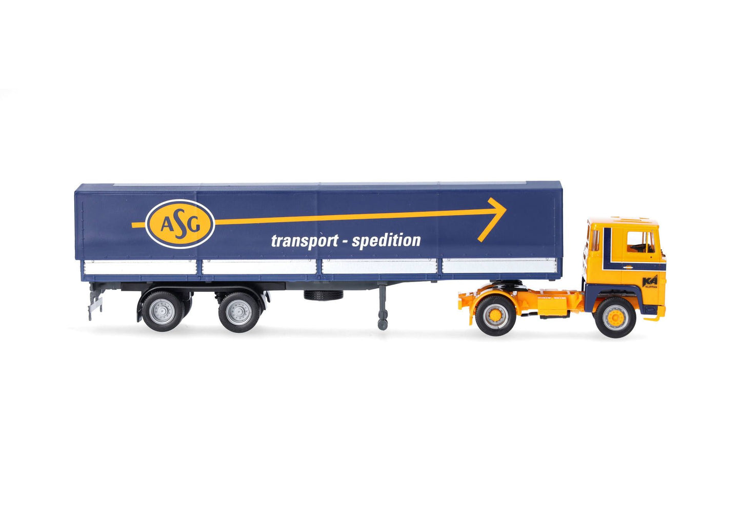 1/87 Scania 141 Canvas Semitrailer Truck "ASG" (Sweden/Stockholm)