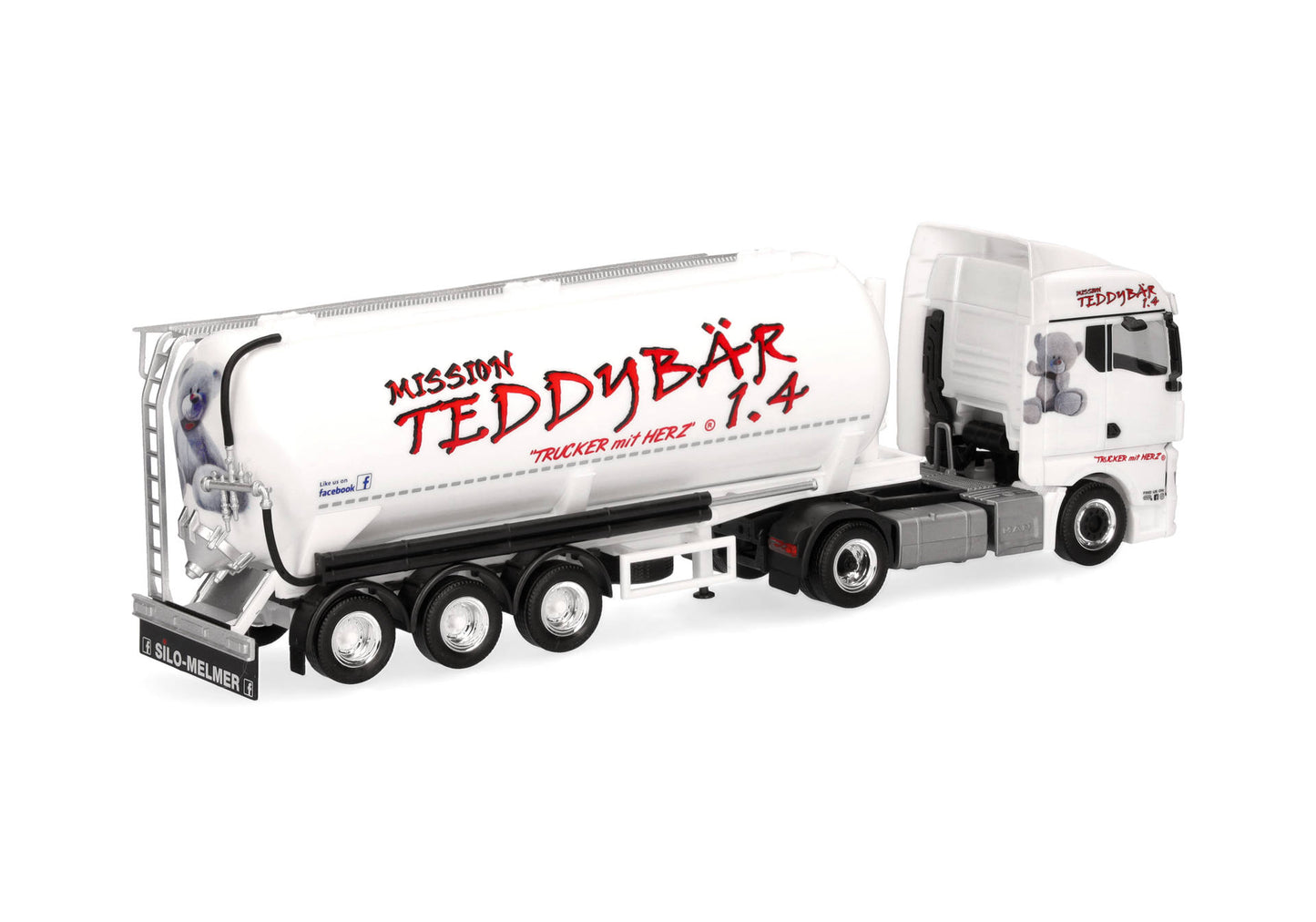 1/87 MAN TGX GM Bulk Semitrailer Truck "Silo Melmer / Teddy Bear 1.4" (Austria/Imst)