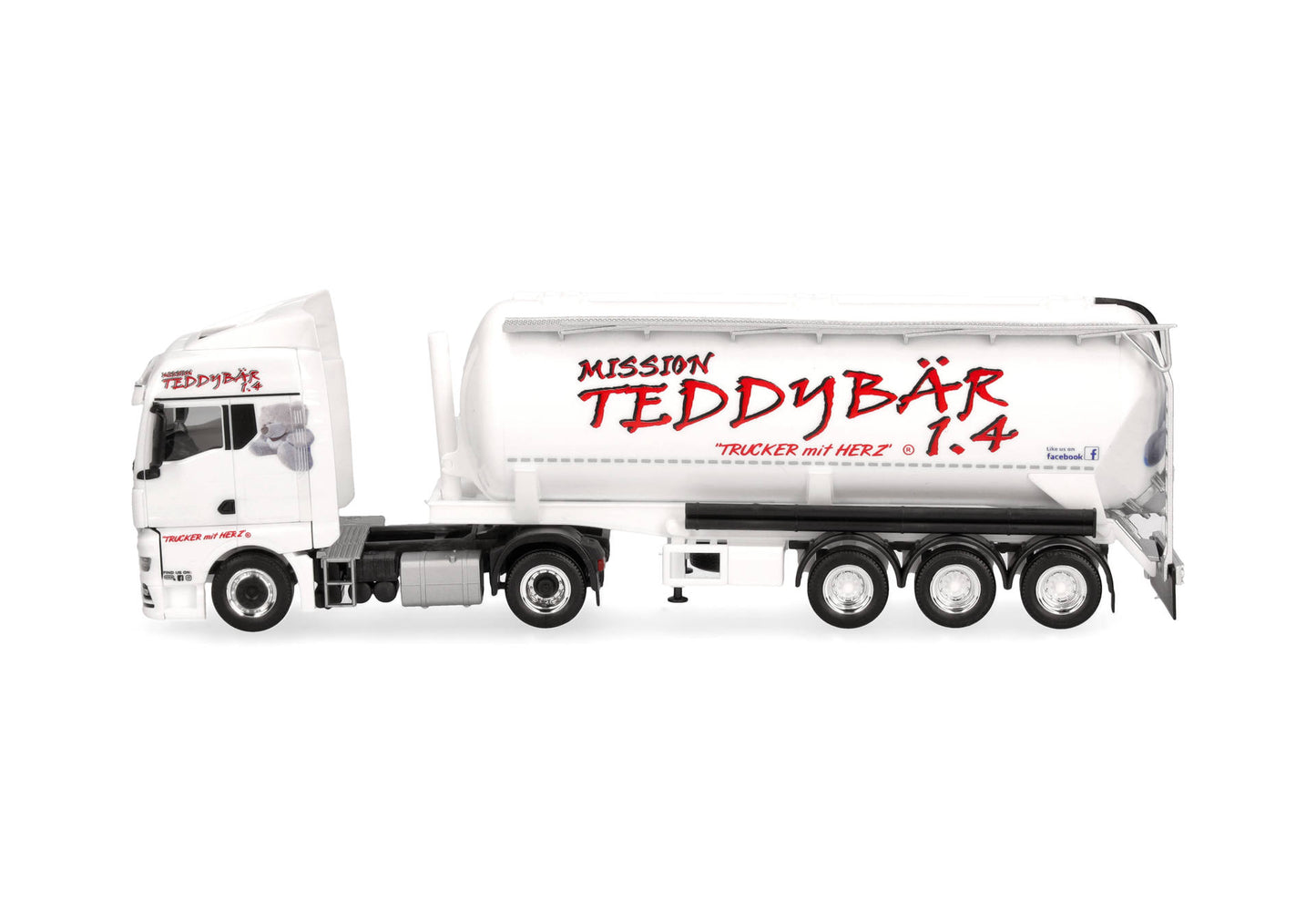 1/87 MAN TGX GM Bulk Semitrailer Truck "Silo Melmer / Teddy Bear 1.4" (Austria/Imst)