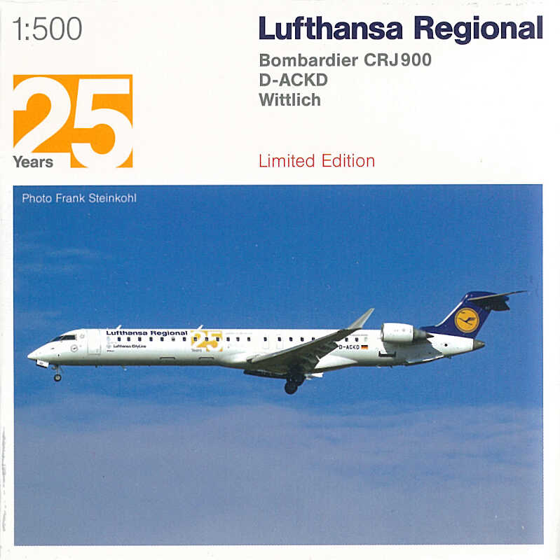 1/500 Lufthansa Regional (Cityline) Bombardier CRJ-900 "25 Years CRJ" D-ACKD