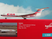 1/500 CSA Czechoslovak Airlines Tupolev TU-134A OK-HFL