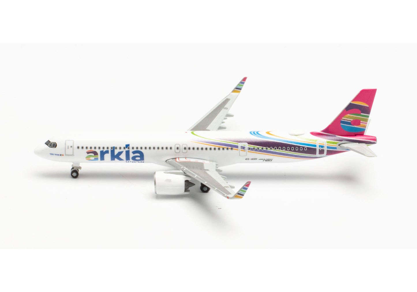 1/500 Arkia Israeli Airlines Airbus A321neo 4X-AGH Fuchsia Livery Variant