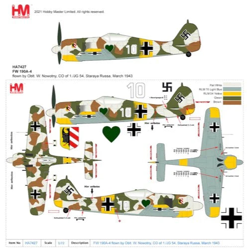 1/48 FW 190A-4 flown by Oblt. W. Nowotny CO of 1./JG 54 Staraya Russa March 1943