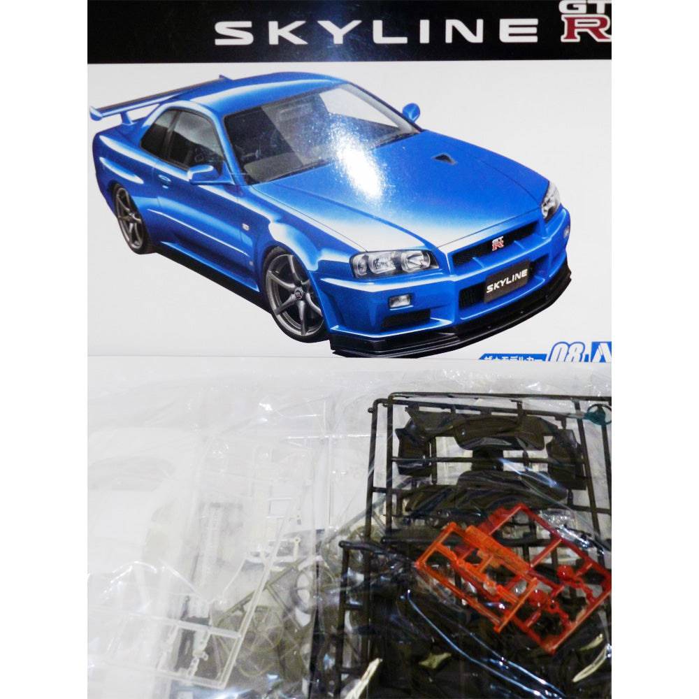 1/24 R34 SKYLINE GT-R V-SPEC 2 (Bayside Blue) (NISSAN)