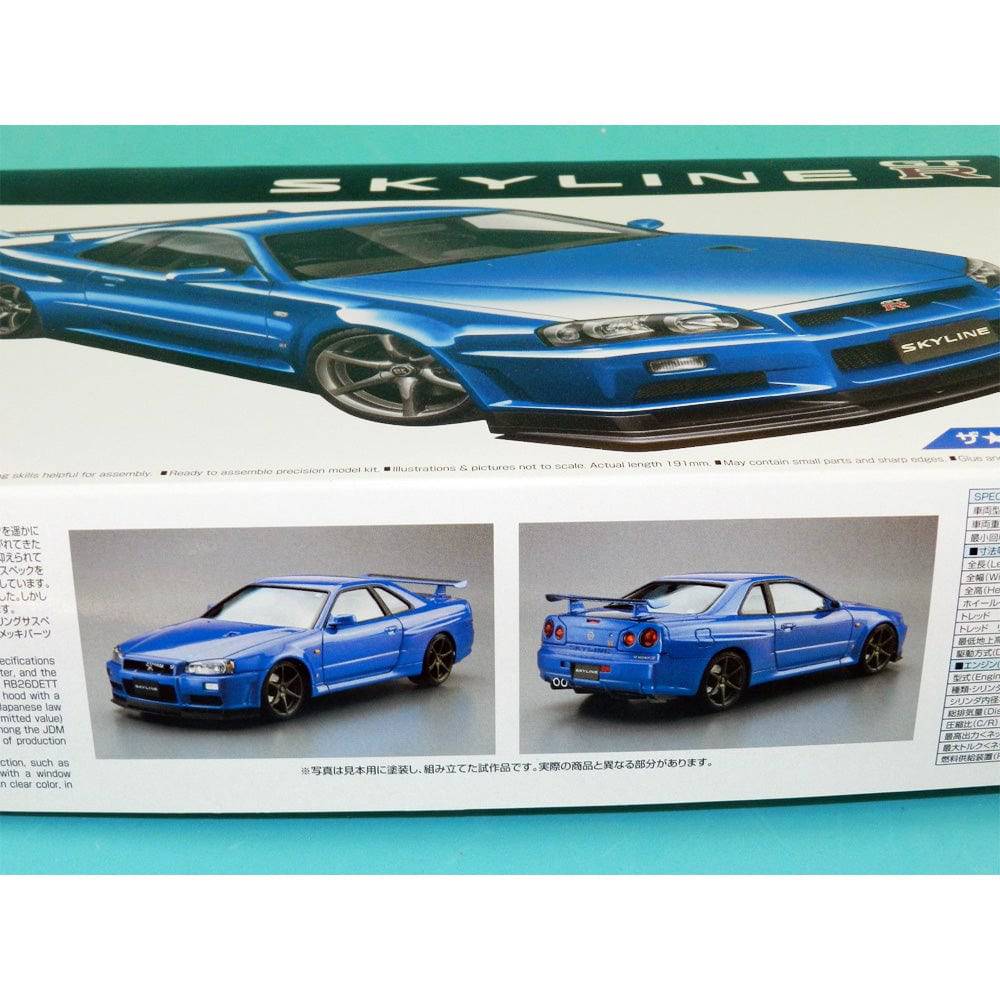 1/24 R34 SKYLINE GT-R V-SPEC 2 (Bayside Blue) (NISSAN)