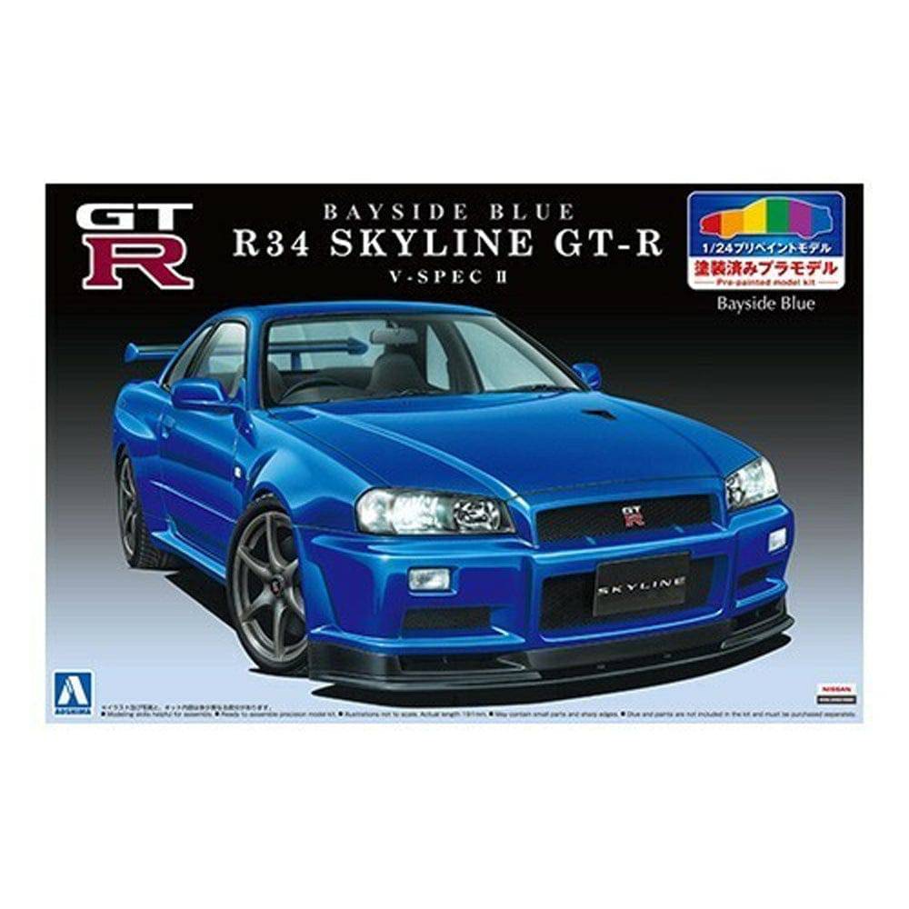 1/24 R34 SKYLINE GT-R V-SPEC 2 (Bayside Blue) (NISSAN)