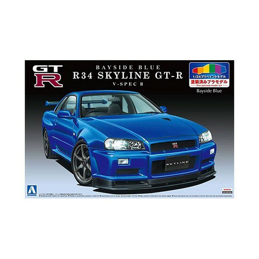 1/24 R34 SKYLINE GT-R V-SPEC 2 (Bayside Blue) (NISSAN)