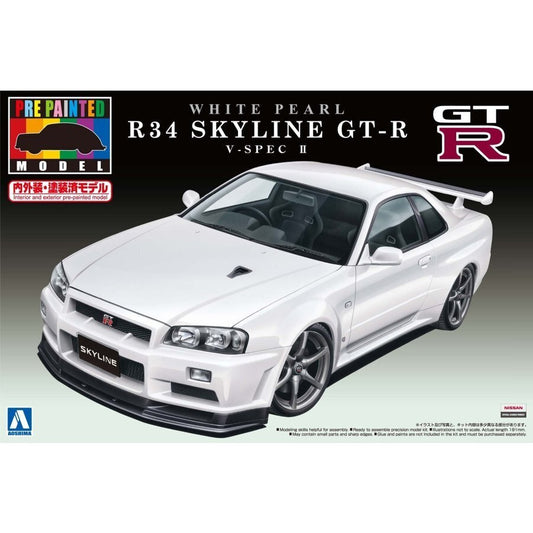 1/24 R34 SKYLINE GT-R V-SPEC 2 (White Pearl) (NISSAN)