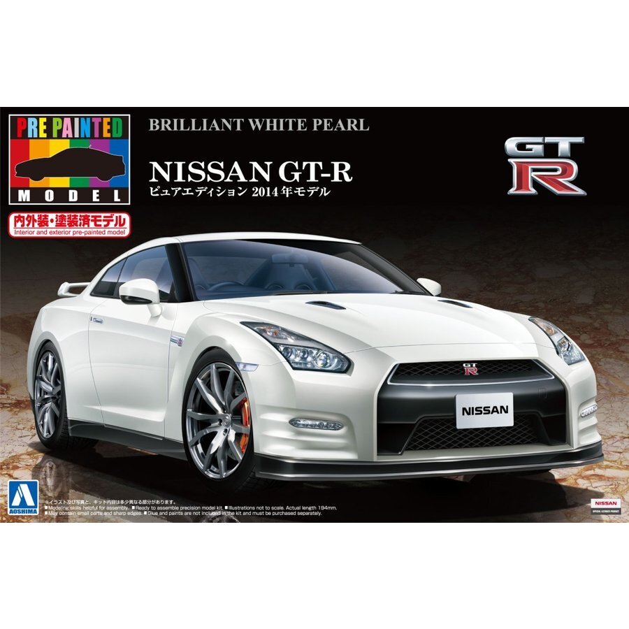 1/24 NISSAN GT-R (R35) 2014-MODEL (Brilliant White Pearl)