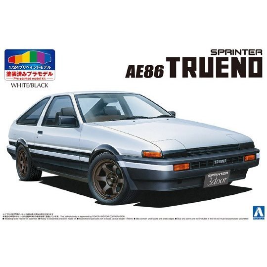 1/24 TOYOTA AE86 TRUENO '83 (WHITE/BLACK)