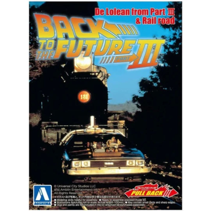 BACK TO THE FUTURE 1/43 Pullback DELOREAN from PART 3 and Rail road