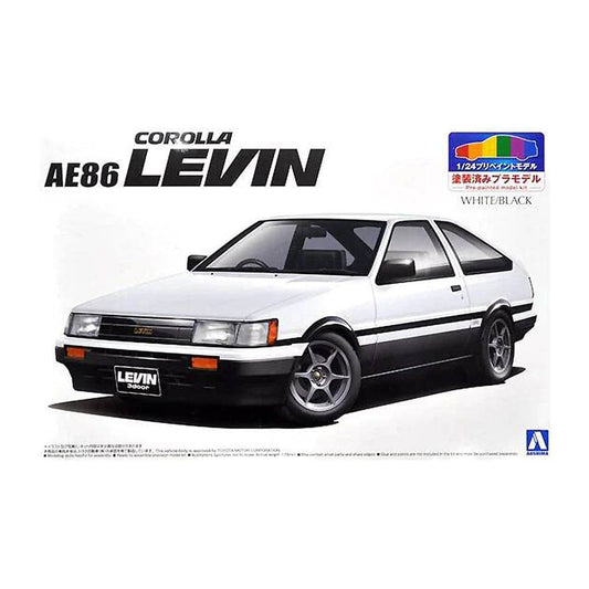 1/24 TOYOTA AE86 LEVIN 83 WHITE/BLACK