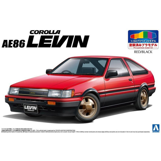 1/24 TOYOTA AE86 LEVIN '83 (RED/BLACK)