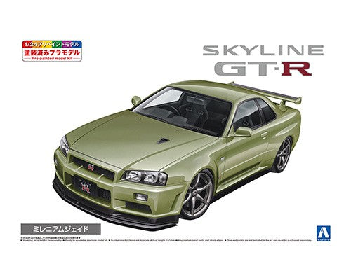 1/24 Nissan BNR34 SKYLINE GT-R V Spec II Nur '00 Millennium Jade