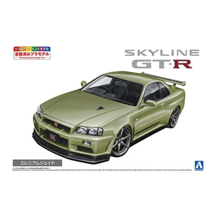 1/24 Nissan BNR34 SKYLINE GT-R V Spec II Nur '00 Millennium Jade